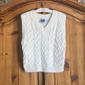 Reclaimed Vintage Cream Cable Knit Sweater Vest